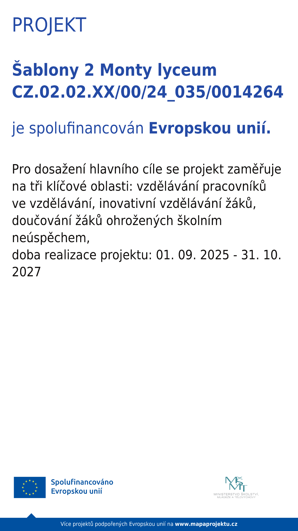 Projekt Šablony 2 Monty Lyceum